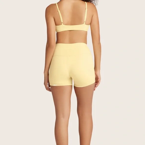 SET Active Butter Yellow Matching Set Airluxe Base Bra Shorts M / L SOLD OUT new - Picture 2 of 16